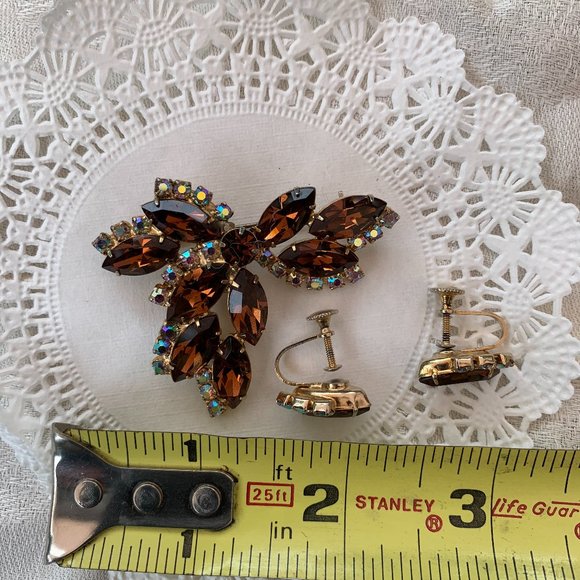 Vintage JAY KEL ORIGINAL Brooch/Earrings Set - Picture 11 of 11